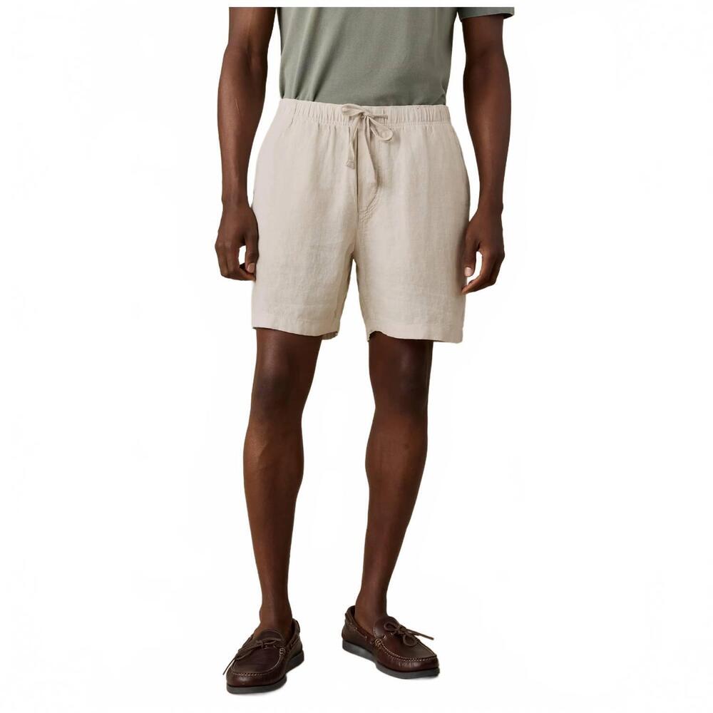 NEW FAHERTY essential linen short in weathered sand